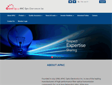 Tablet Screenshot of apacoe.com.tw